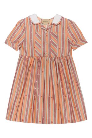 Abito in cotone arancione GUCCI KIDS | 717287ZALJC6253